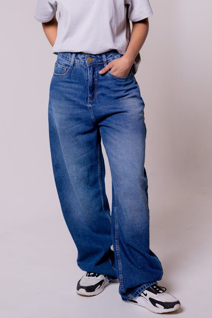 Baggy fit Denim - Mid Blue