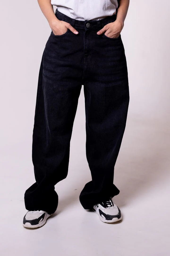 Baggy fit Denim - Charcoal Black - Image 3