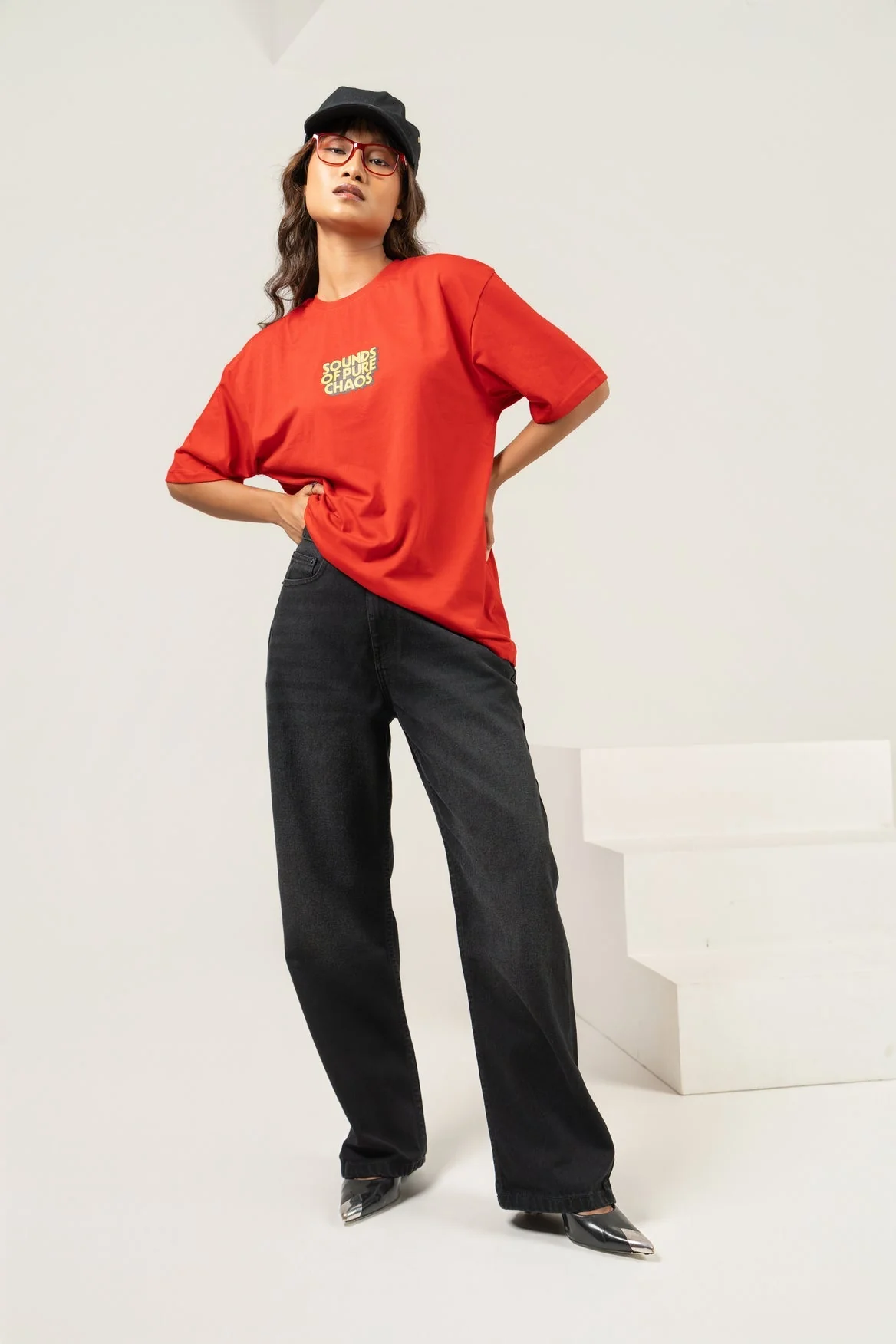 BANG BANG GLORY Printed Graphic Oversized Tee - Image 4