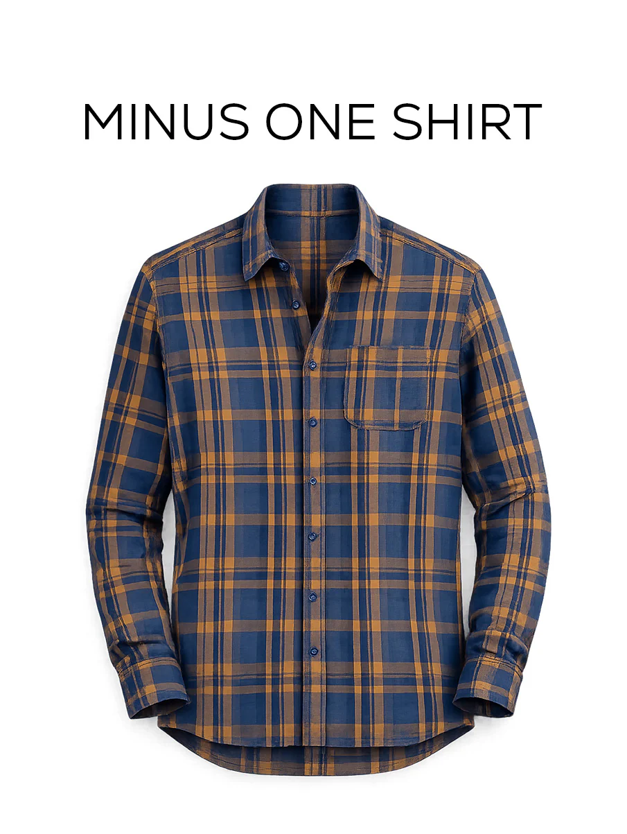 Blue- Yellow Checked Cotton Shirt – Regular Fit - Image 2