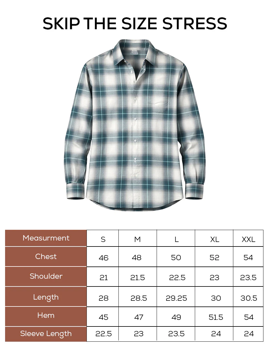 Blue Checkered Cotton Shirt – Full Sleeve, Loose Fit - Image 5