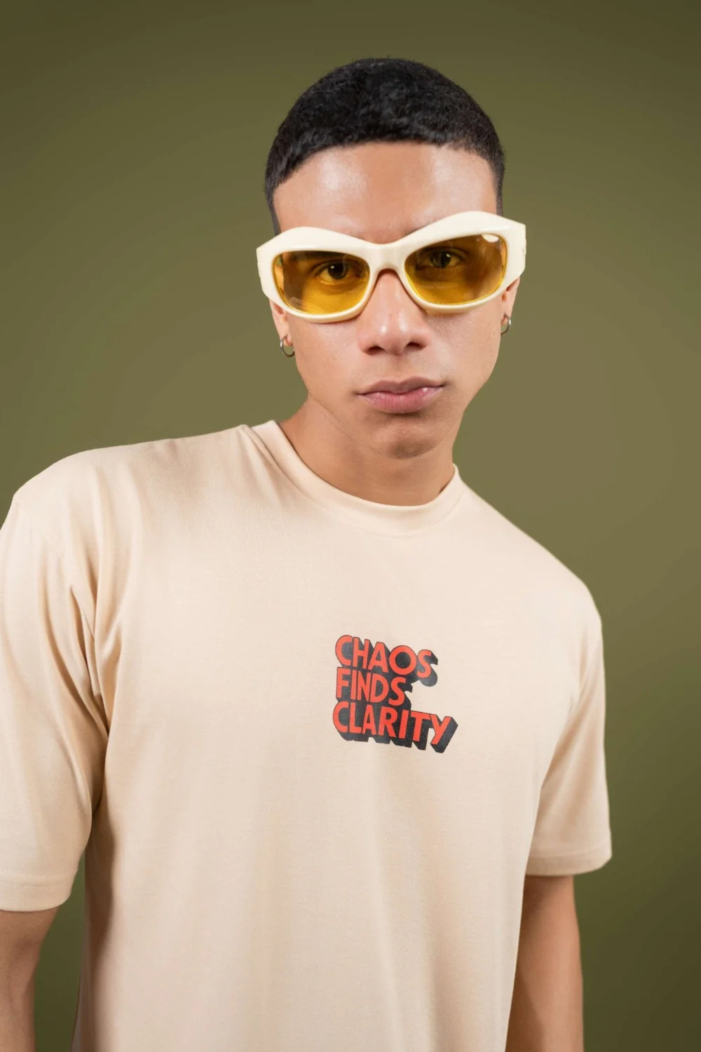 Broken Records Printed Oversized Tee - Image 5