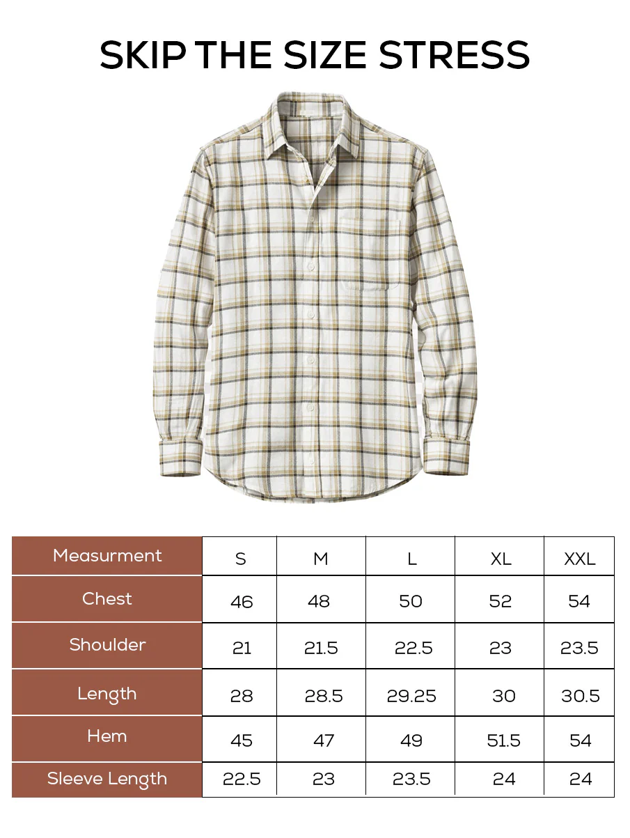 Brown Checkered Cotton Shirt – Full Sleeve, Loose Fit - Image 5