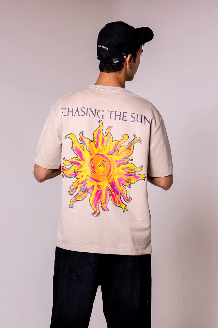 Chasing the Sun Printed Oversized T-shirt - Image 2