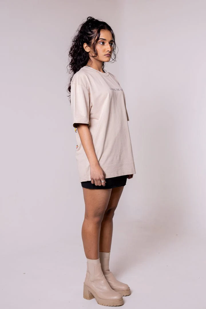 Chasing the Sun Printed Oversized T-shirt - Image 3