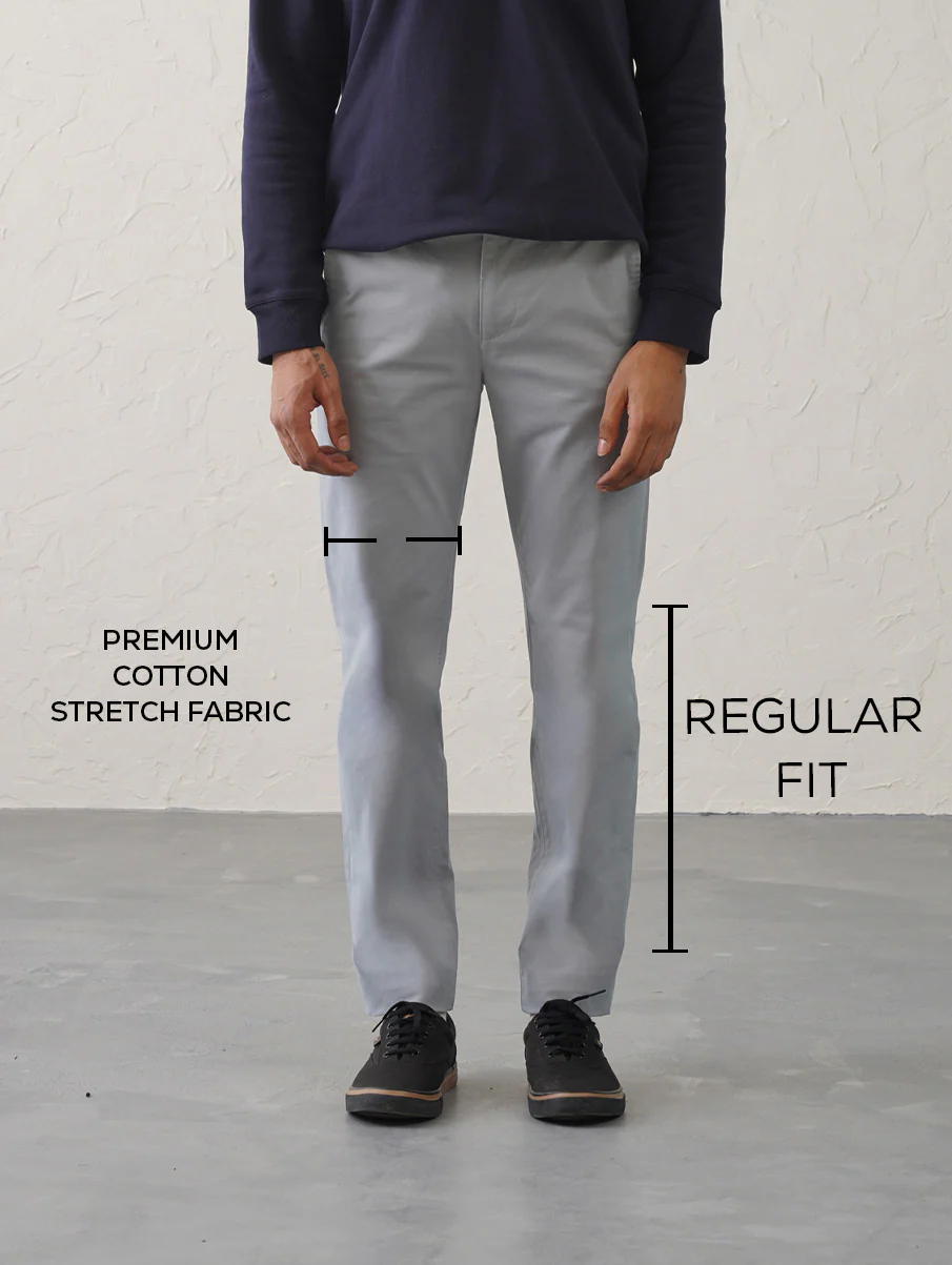 The Regular Fit Daylong Chino - Stone Mouse - Image 6