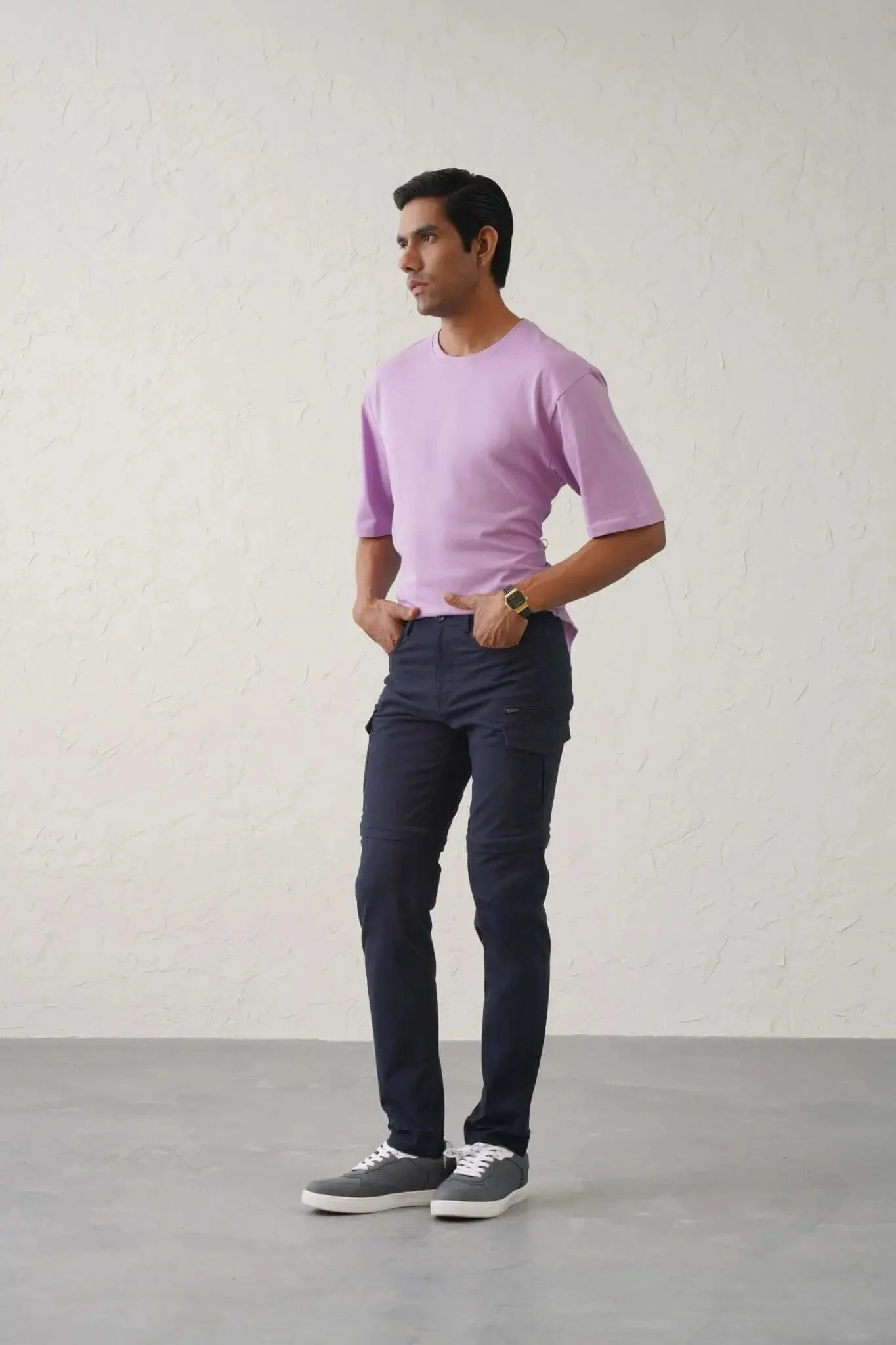The Slim Fit Detachable Cargo Pants - Navy - Image 7