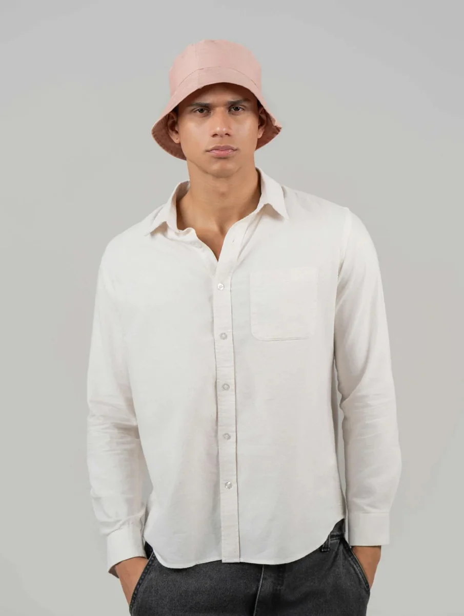 White Full Sleeve Cotton Shirt – Regular Fit