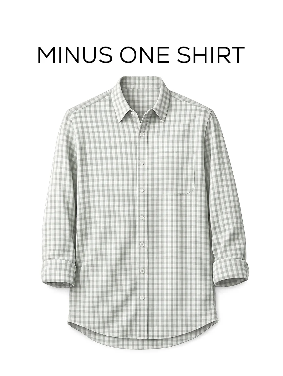 Green Gingham Brushed Cotton Shirt – Regular Fit, Full Sleeves - Image 2