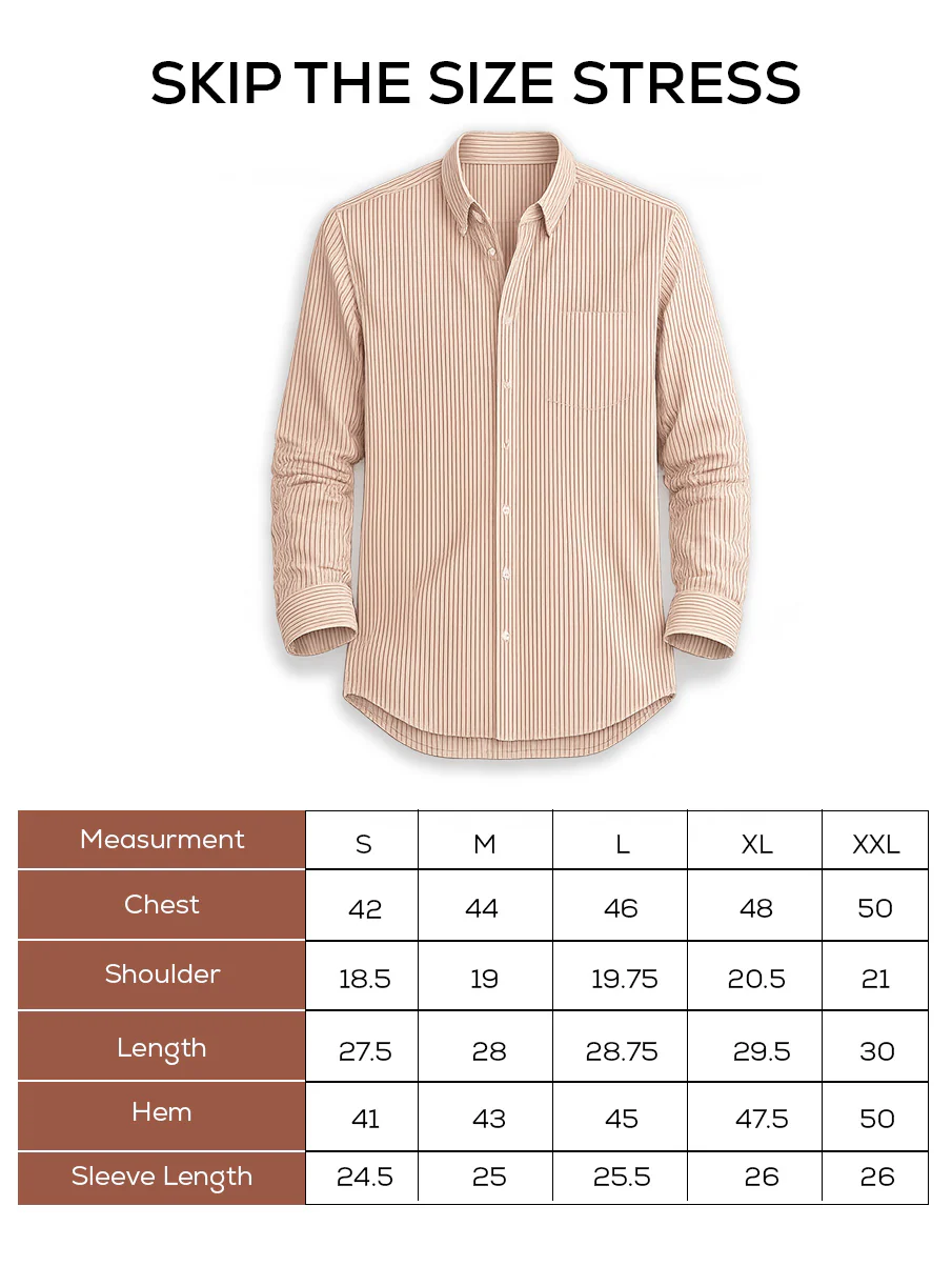 Red Striped Cotton Shirt – Regular Fit, Full Sleeves - Image 5