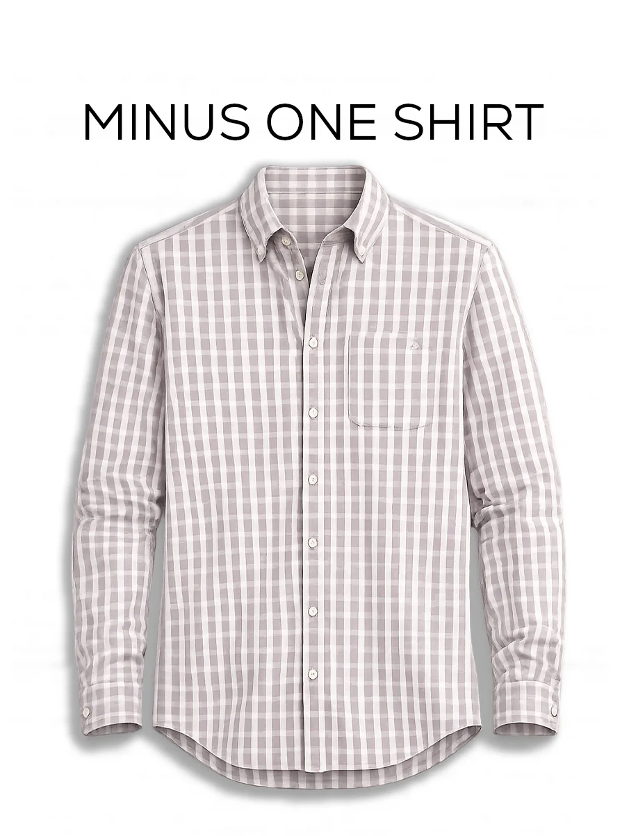 Lavender Checkered Cotton Shirt – Full Sleeve, Regular Fit - Image 2