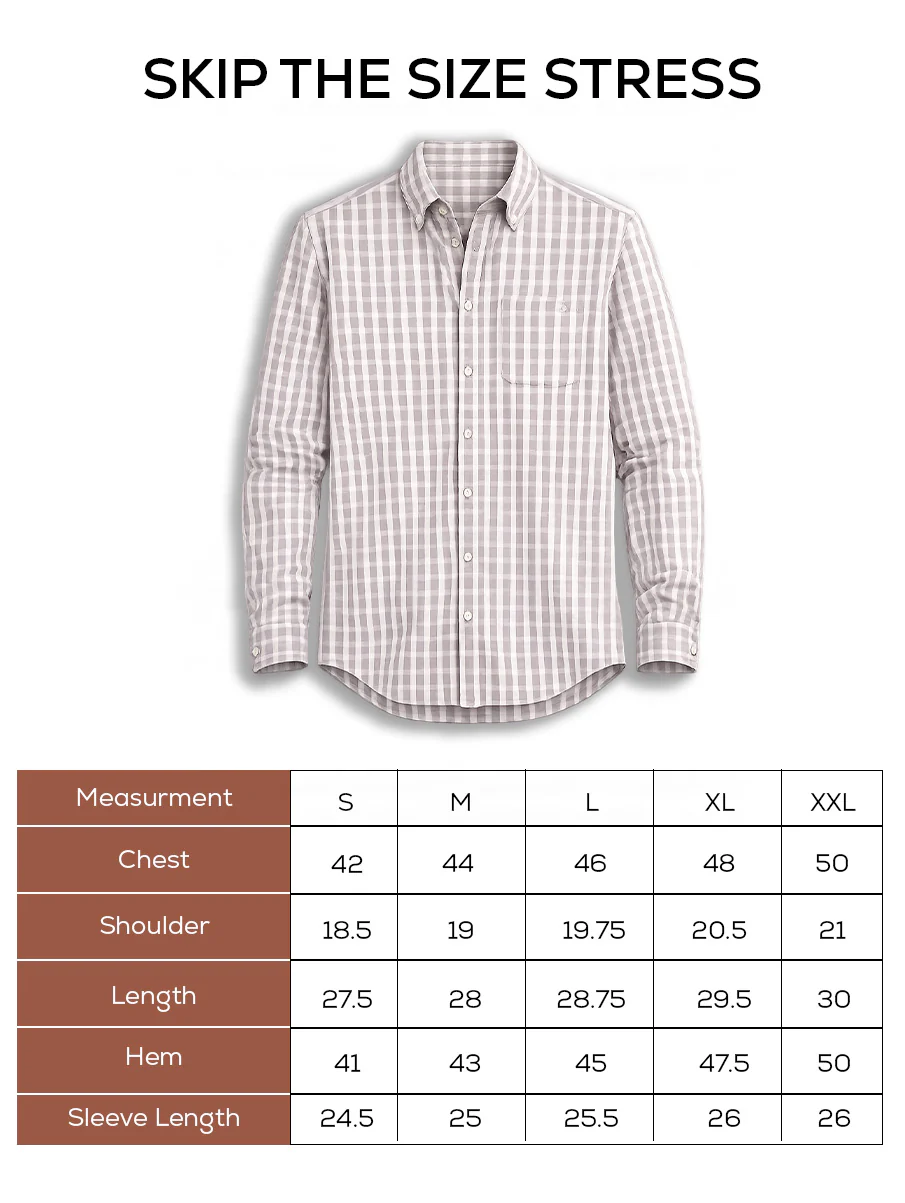 Lavender Checkered Cotton Shirt – Full Sleeve, Regular Fit - Image 5