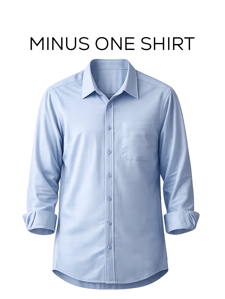 Light Blue Brushed Cotton Shirt – Regular Fit, Full Sleeves - Image 2