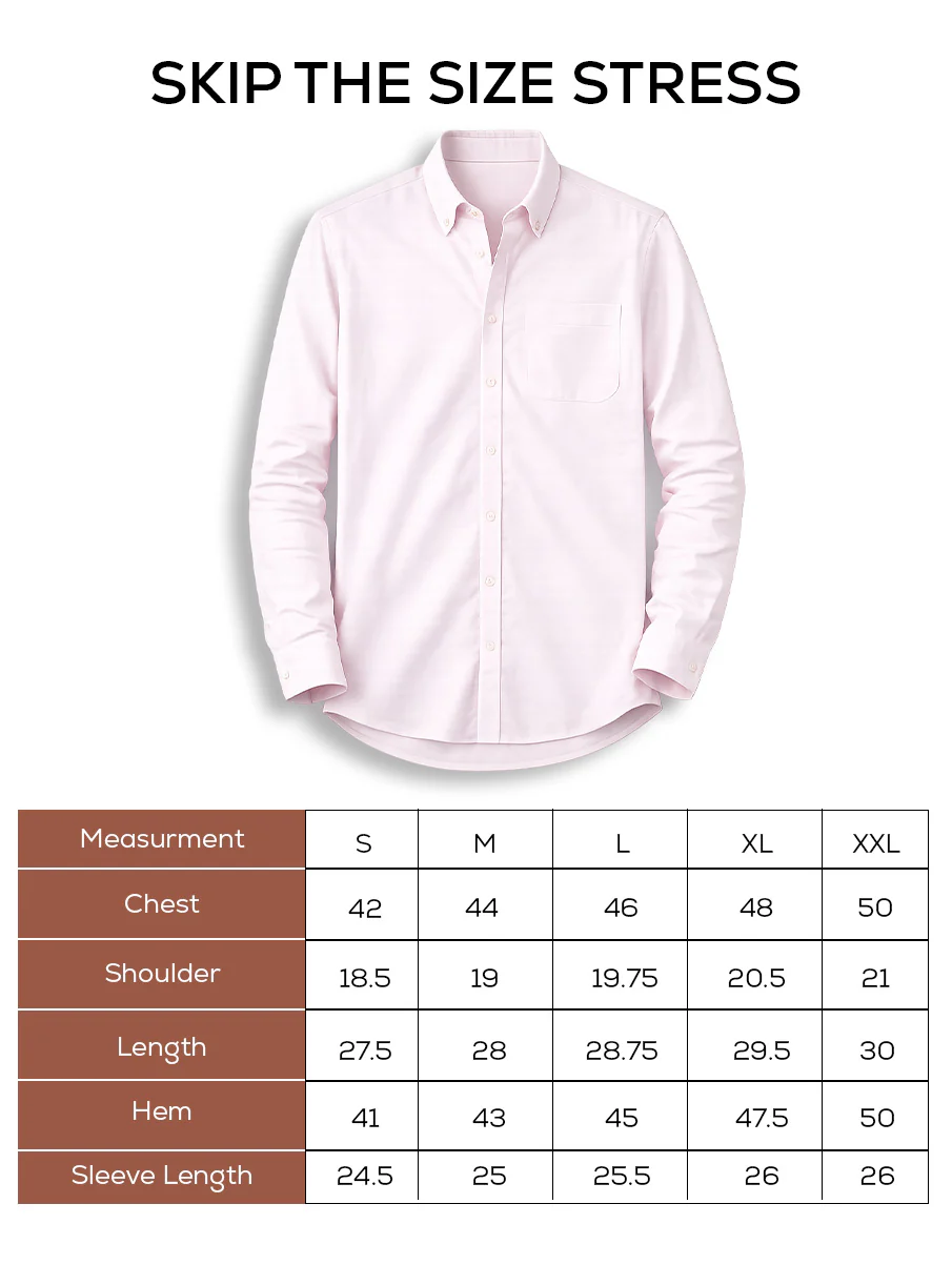 Light Pink Full Sleeve Cotton Shirt – Regular Fit - Image 5