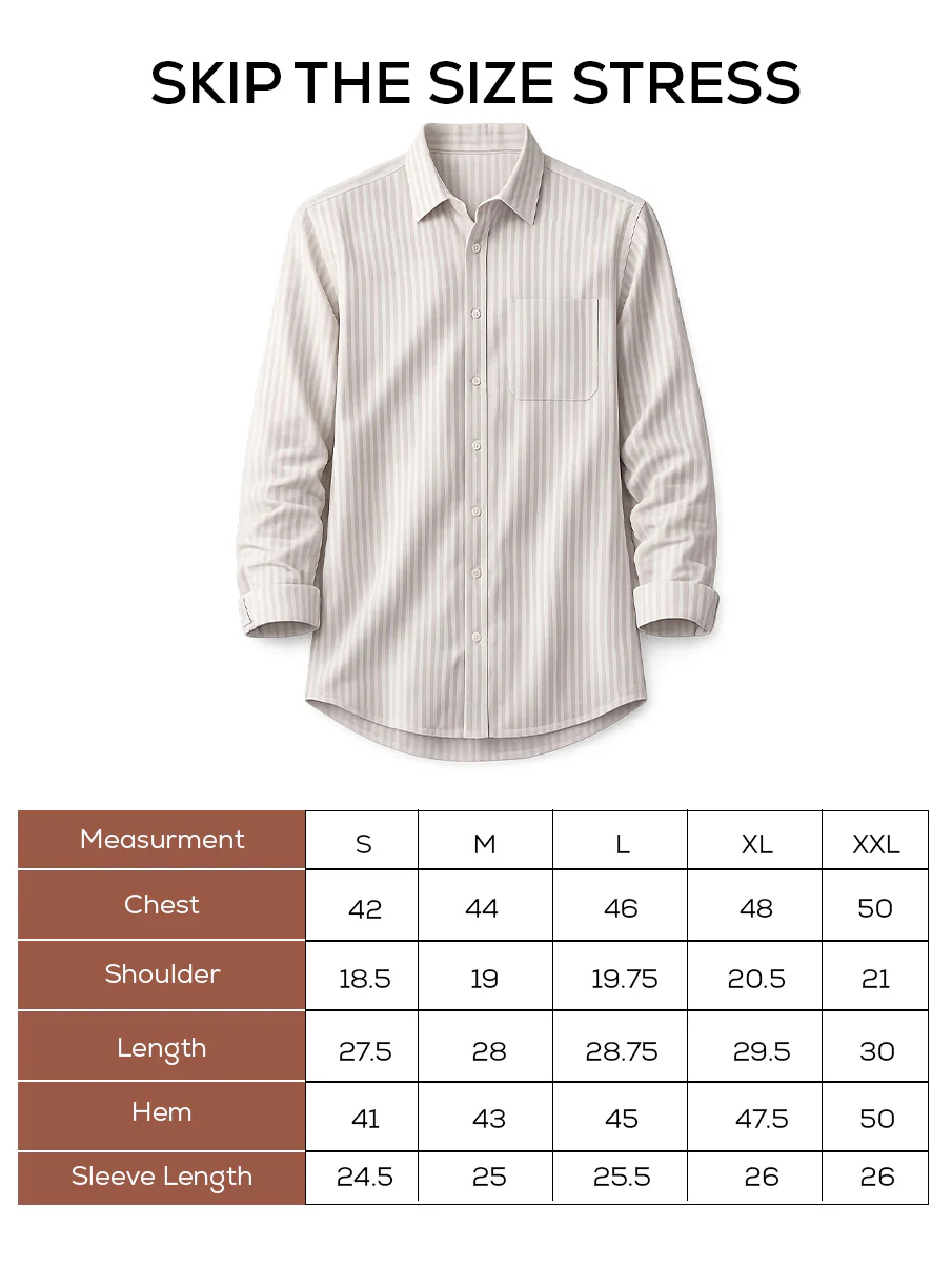 Lilac Striped Cotton Shirt – Regular Fit, Full Sleeves - Image 5