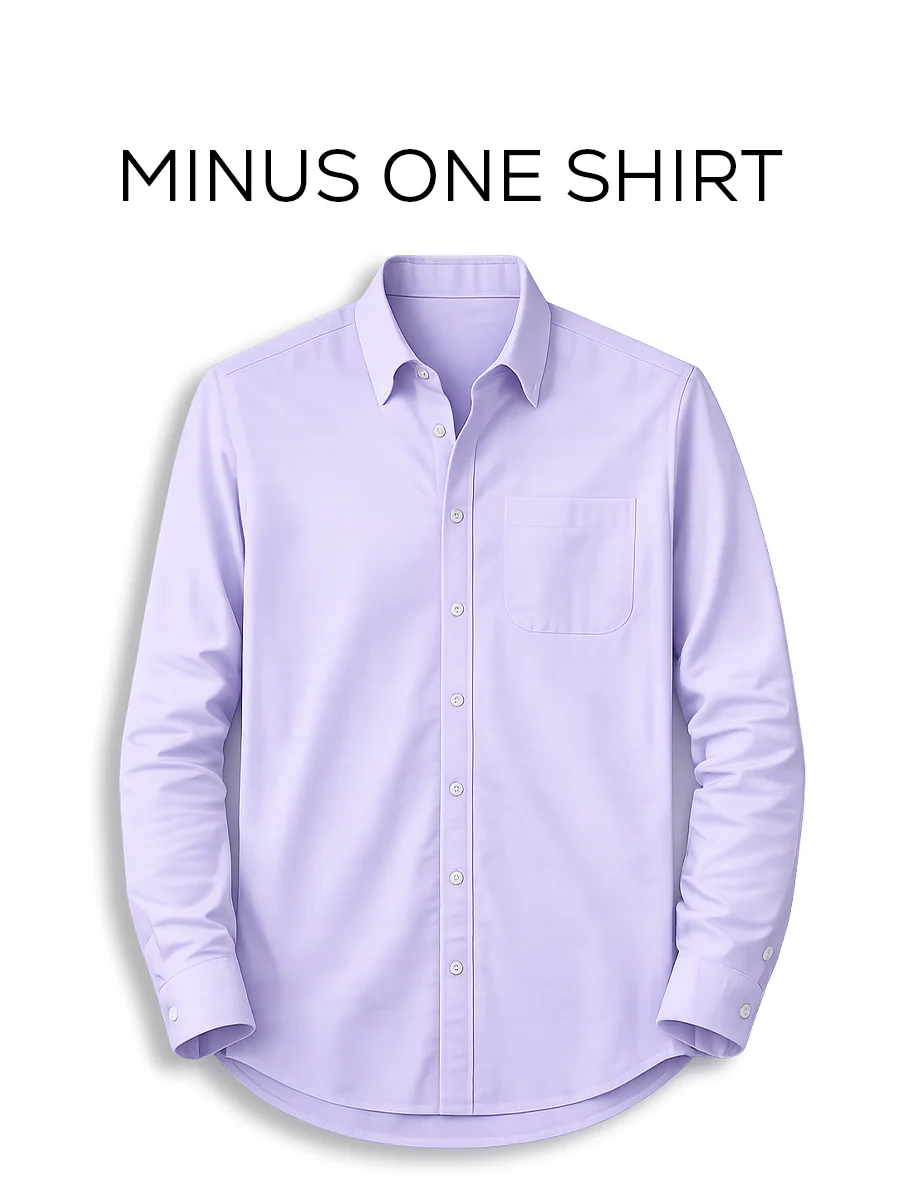 Lilac Solid Cotton Shirt – Regular Fit, Full Sleeves - Image 2