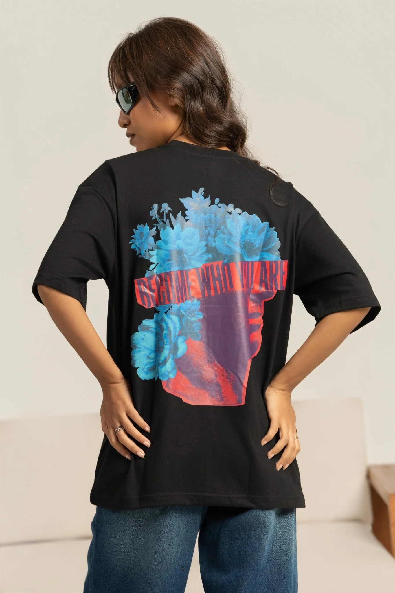 Meant to Be Floral Printed Oversized Tee For Women - Image 4