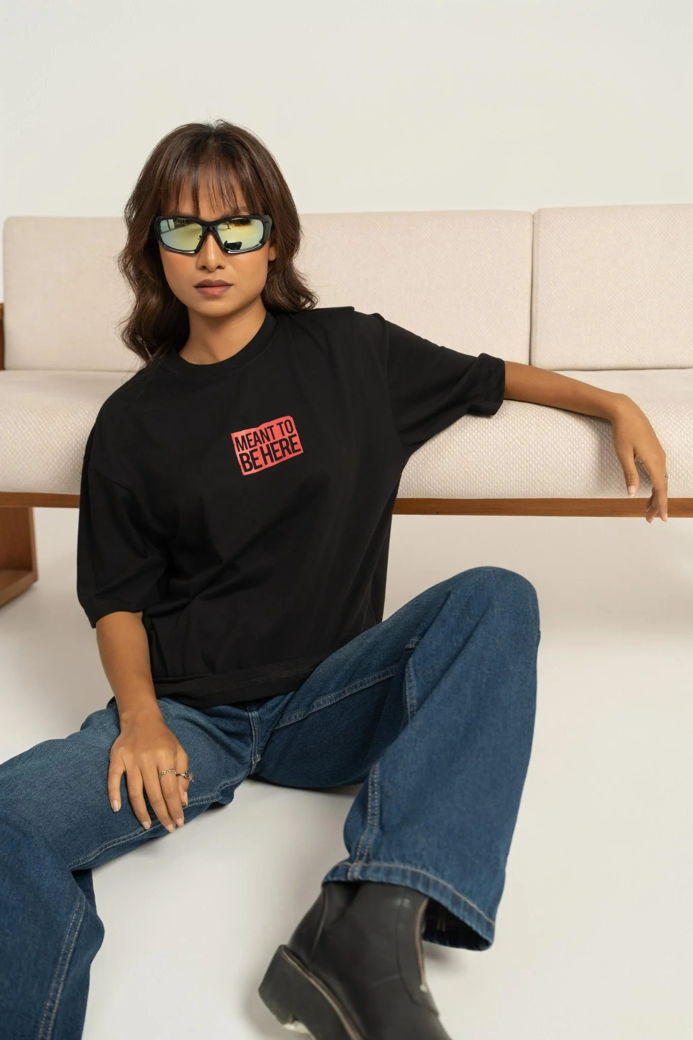 Meant to Be Floral Printed Oversized Tee For Women - Image 5