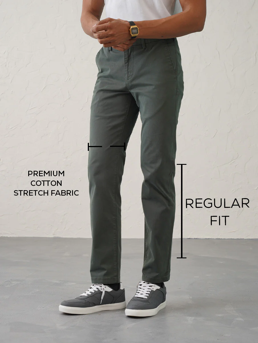 The Regular Fit Daylong Chino - Stained Olive - Image 4