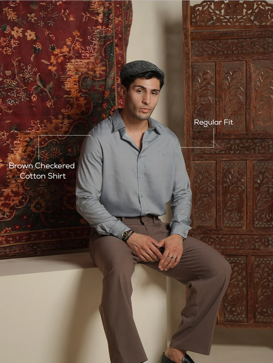 Men’s Blue Tencel Shirt – Regular Fit - Image 4