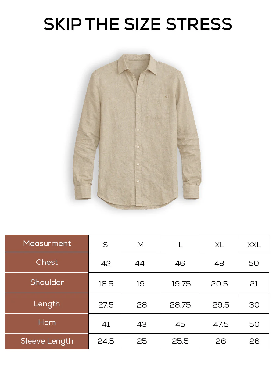 Ecru Linen Blend Shirt – Regular Fit - Image 4