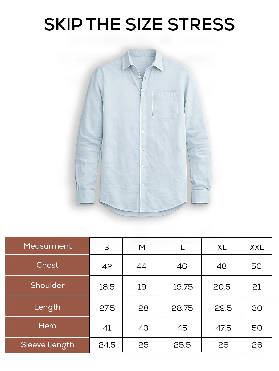 Light Blue Linen Blend Shirt – Regular Fit - Image 4