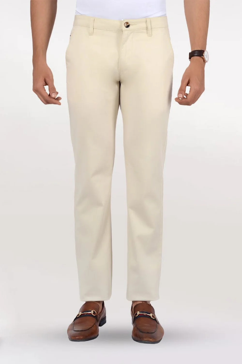 Men's Slim Fit Formal Trouser - Beige