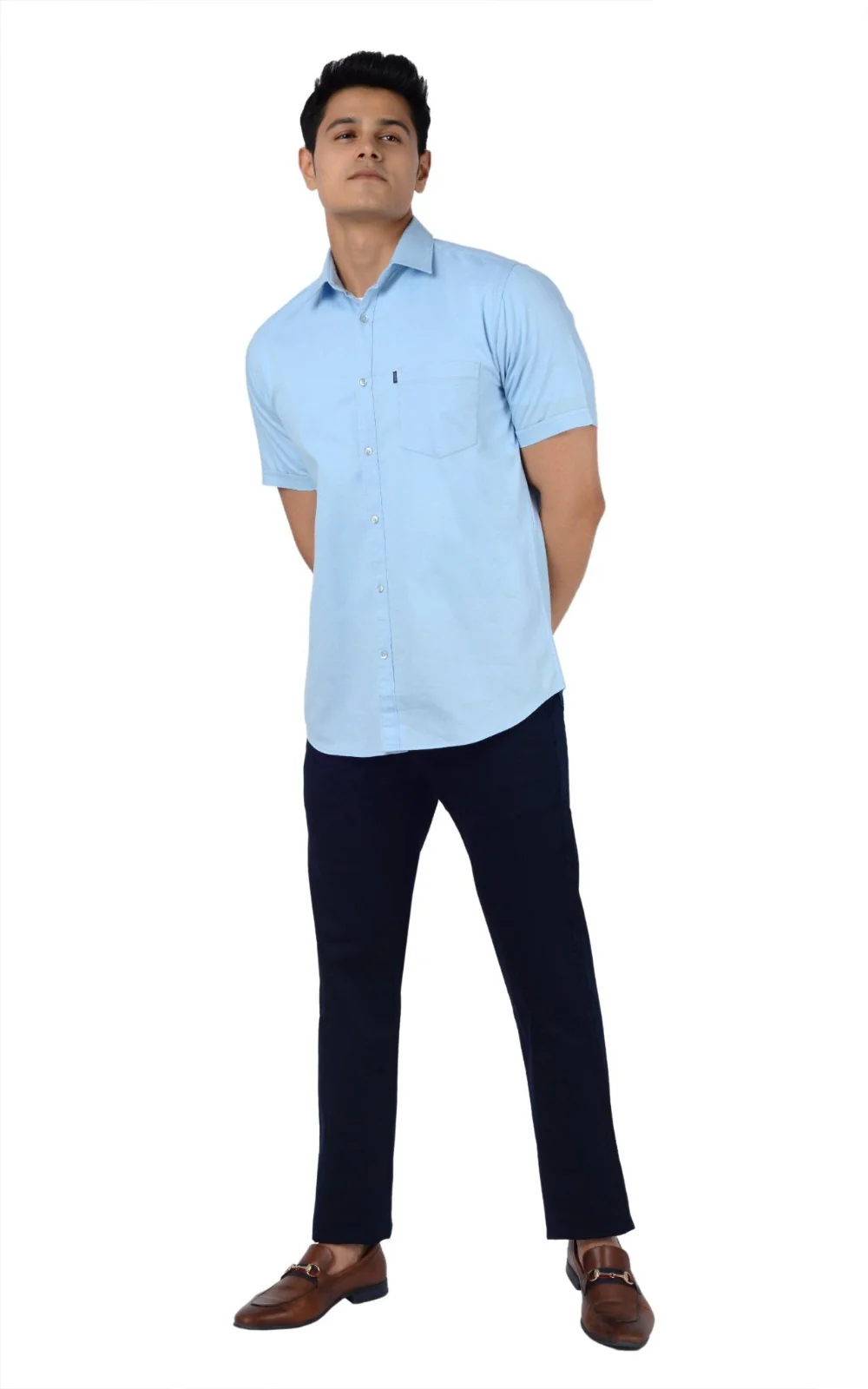 Men's Slim Fit Formal Trouser - Navy - Image 4