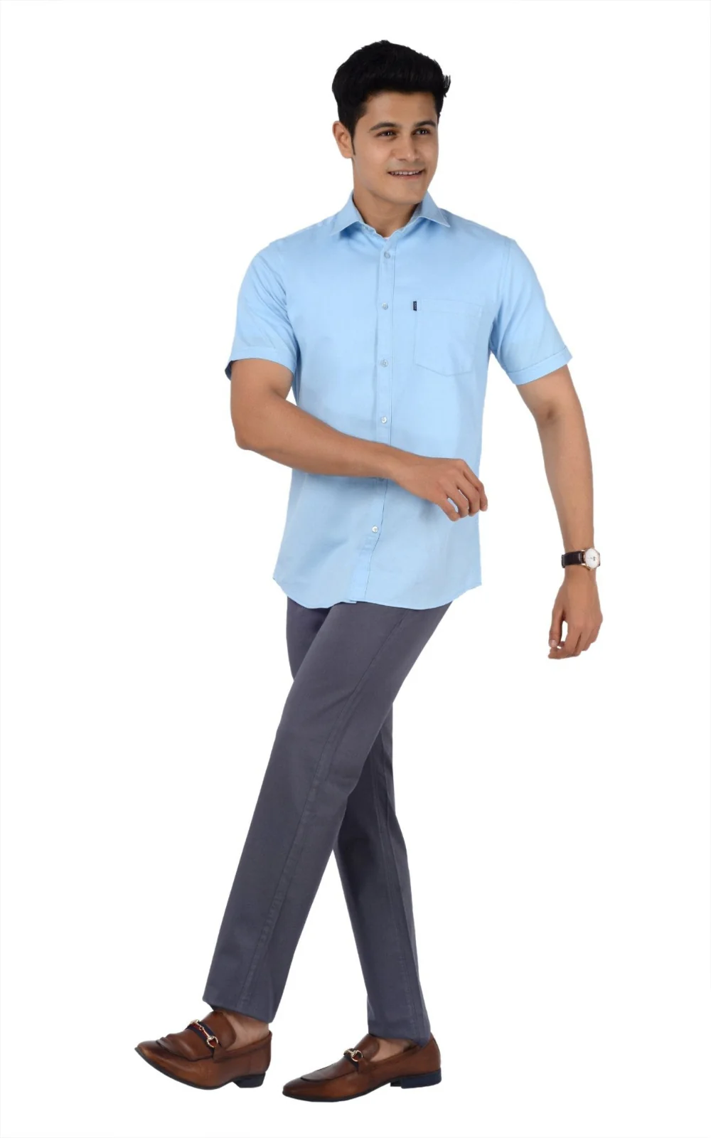 Men's Slim Fit Formal Trouser - Grey - Image 4