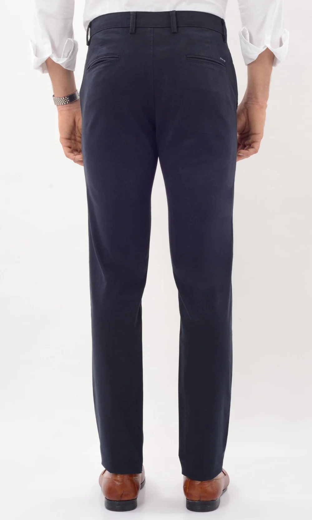 Men's Slim Fit Formal Trouser - Navy - Image 4