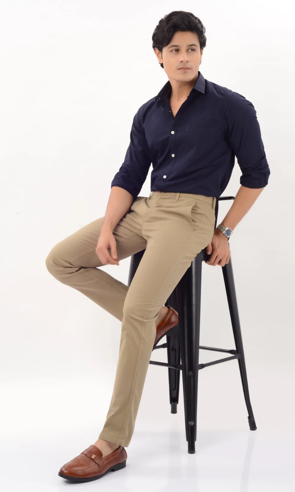 Men's Slim Fit Formal Trouser - Khakhi - Image 4