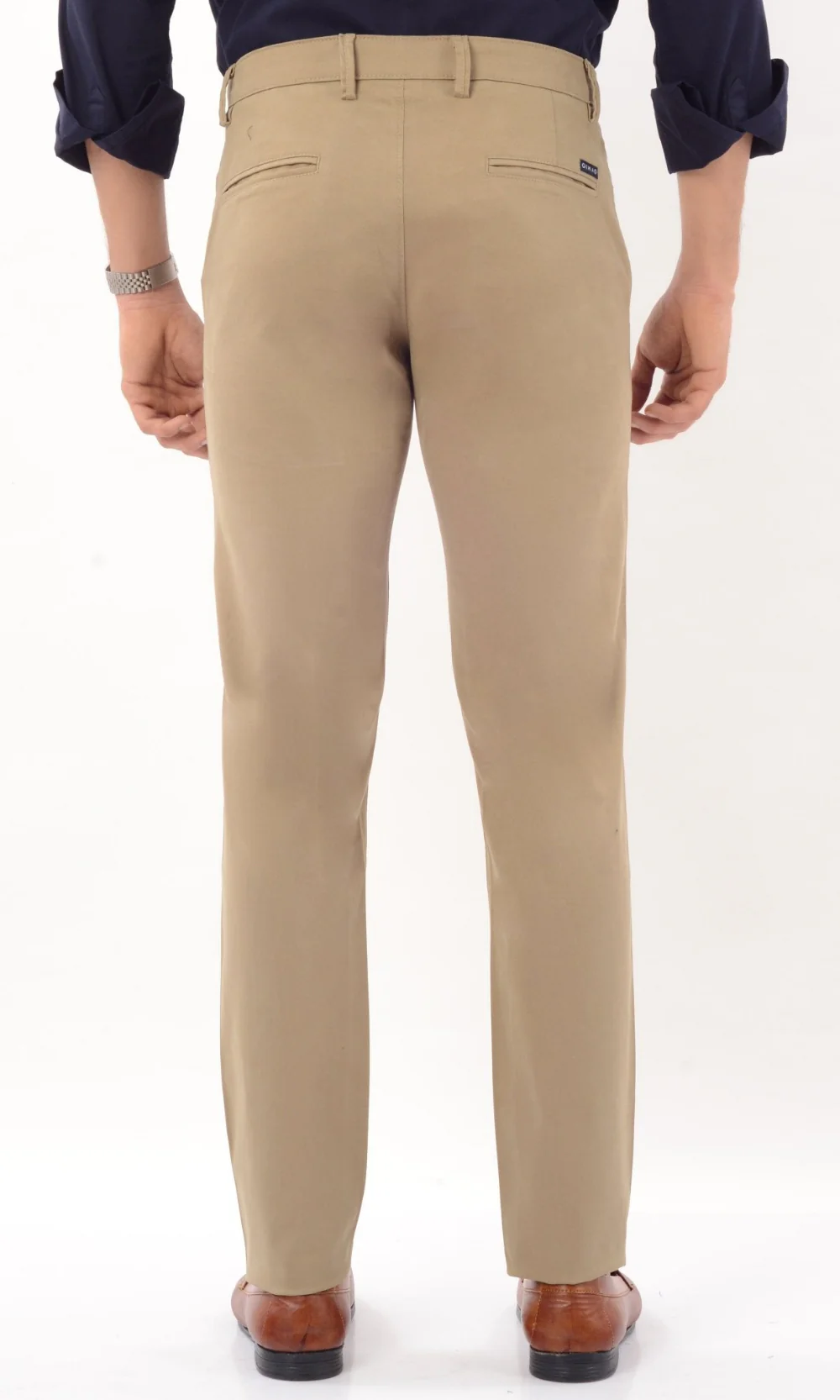 Men's Slim Fit Formal Trouser - Khakhi - Image 5