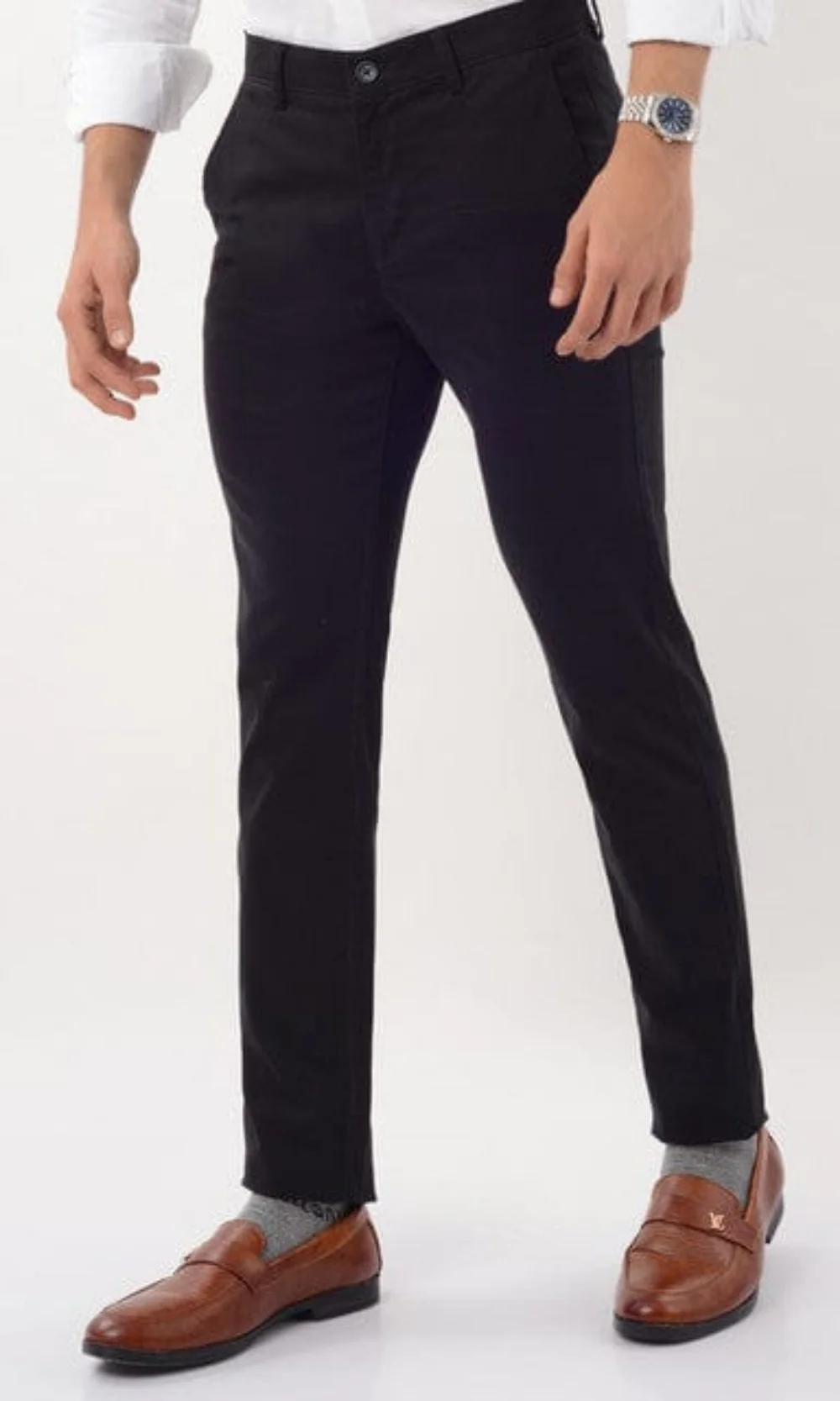 Men's Wear Slim Fit Formal Trouser - Black - Image 4