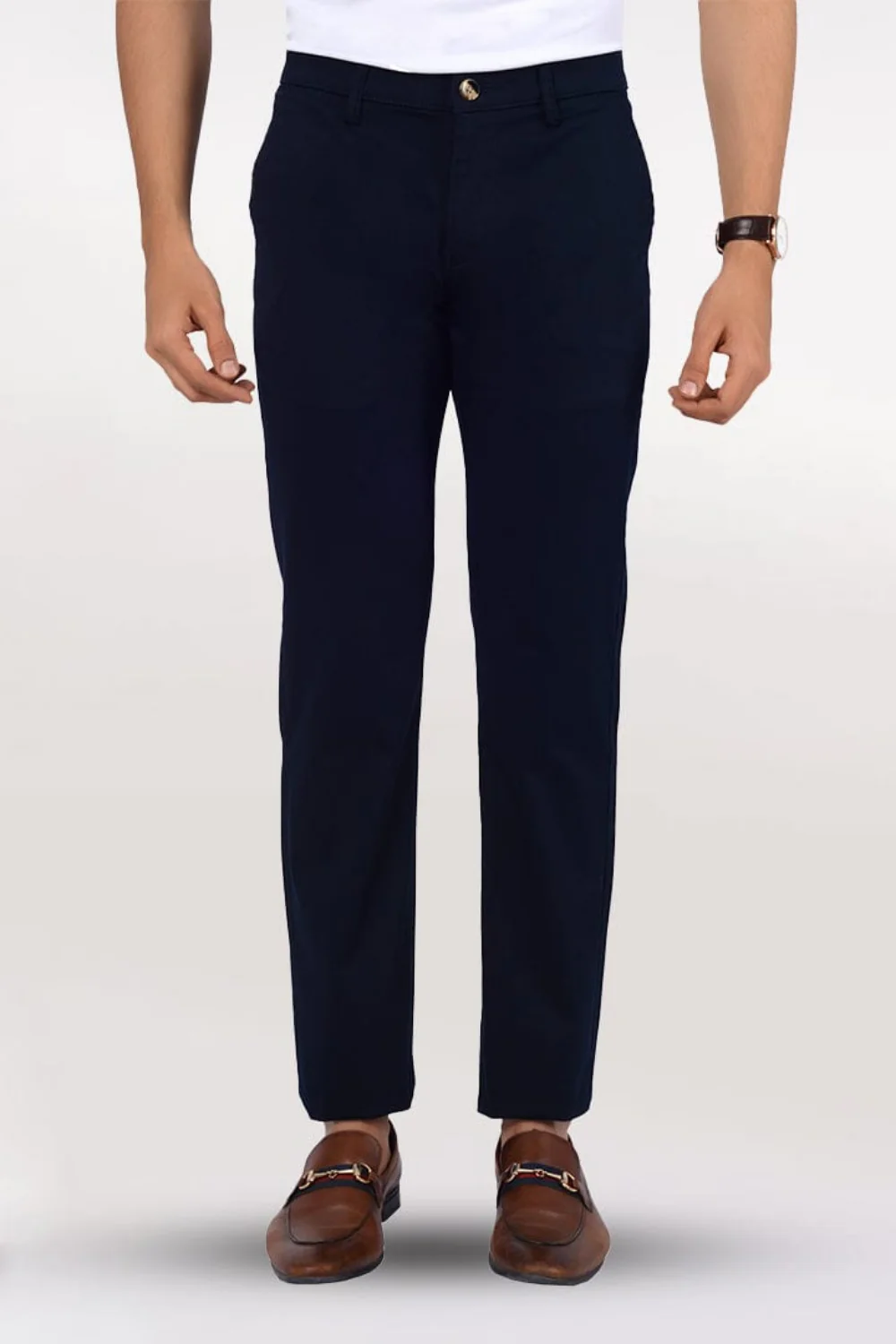 Men's Regular Fit Cotton Trousers Black