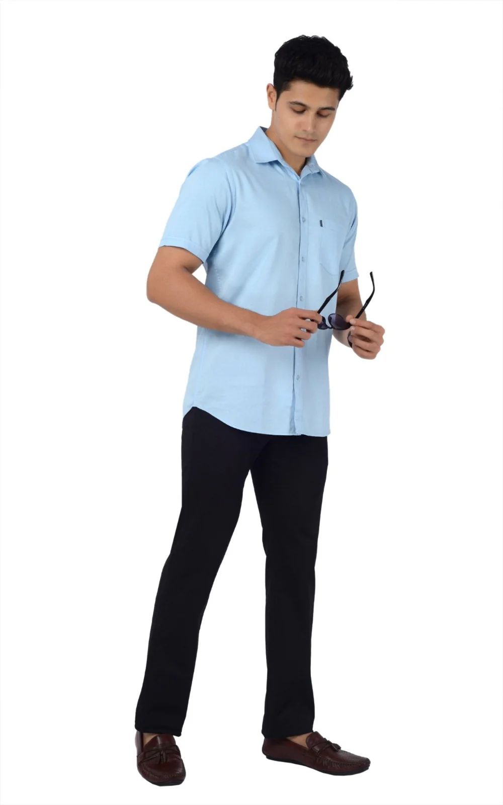 Men's Regular Fit Cotton Trousers Black - Image 2
