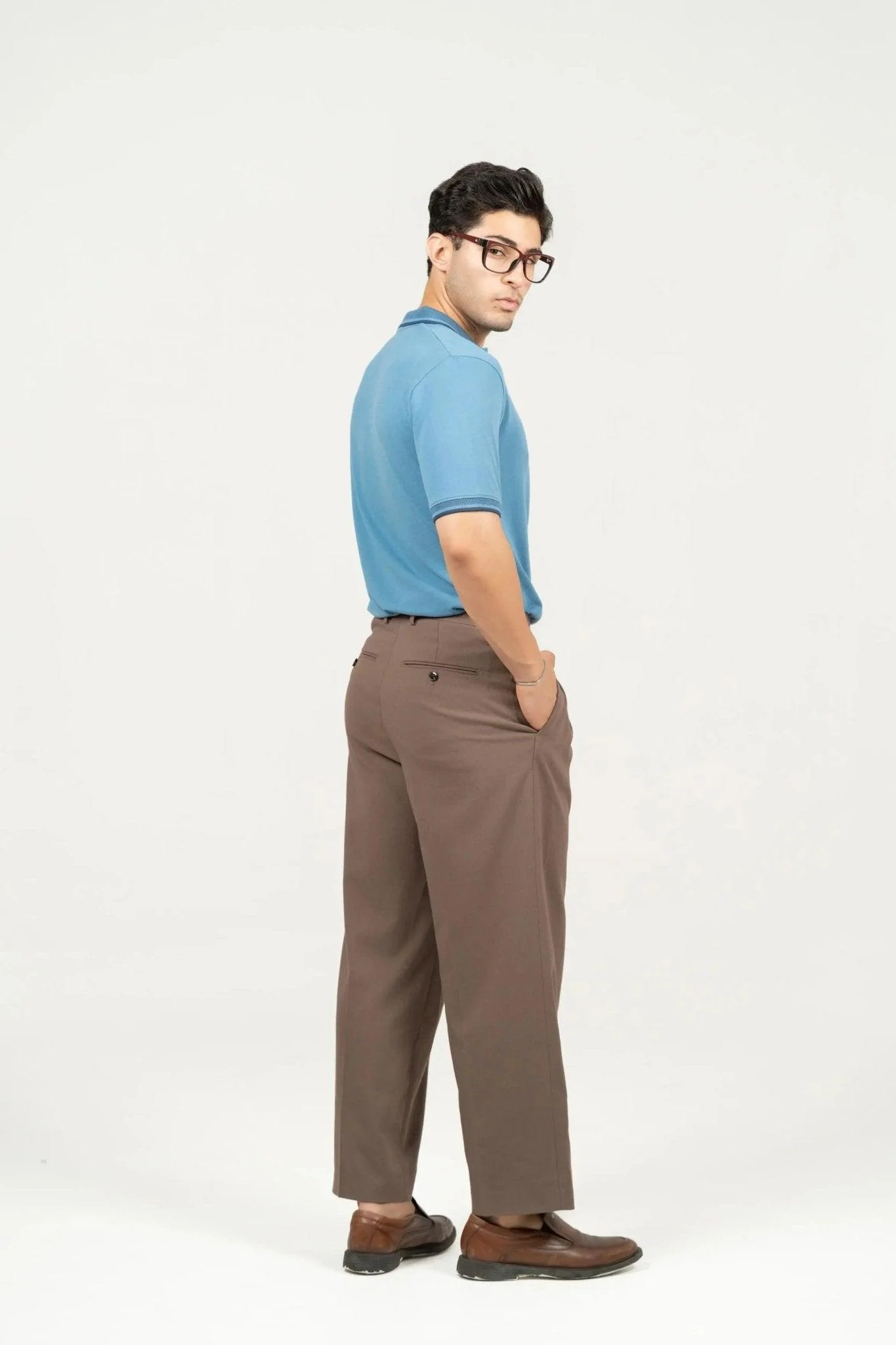 Blue Heaven Bamboo Cotton Polo T-Shirt – Jacquard Collar - Image 8