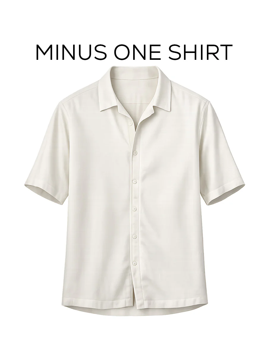 Off-White Half Sleeve Cuban Collar Shirt – Loose Fit - Image 2