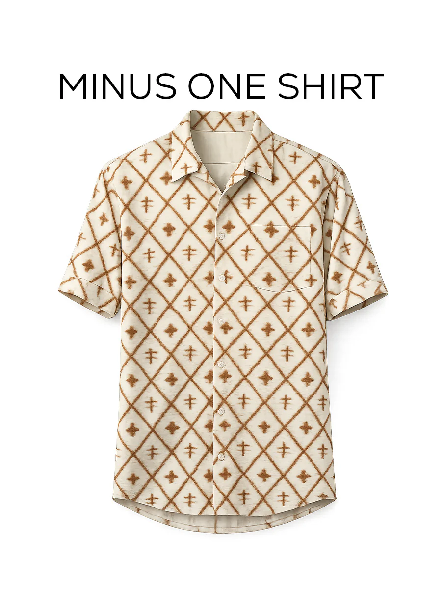 Off-White Printed Cuban Collar Shirt – Loose Fit - Image 2