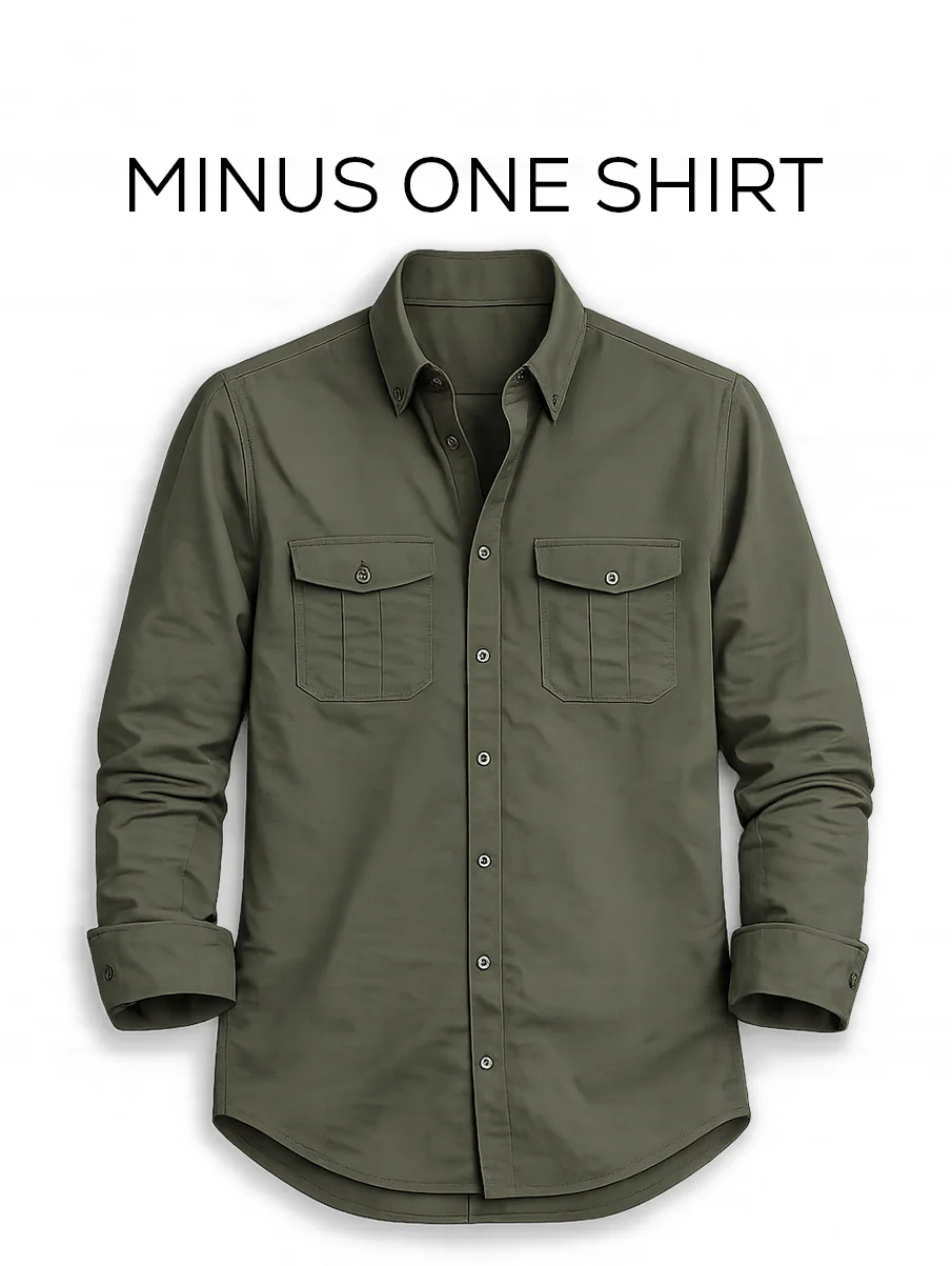 Full Sleeve Safari Shirt – Olive Green - Image 2