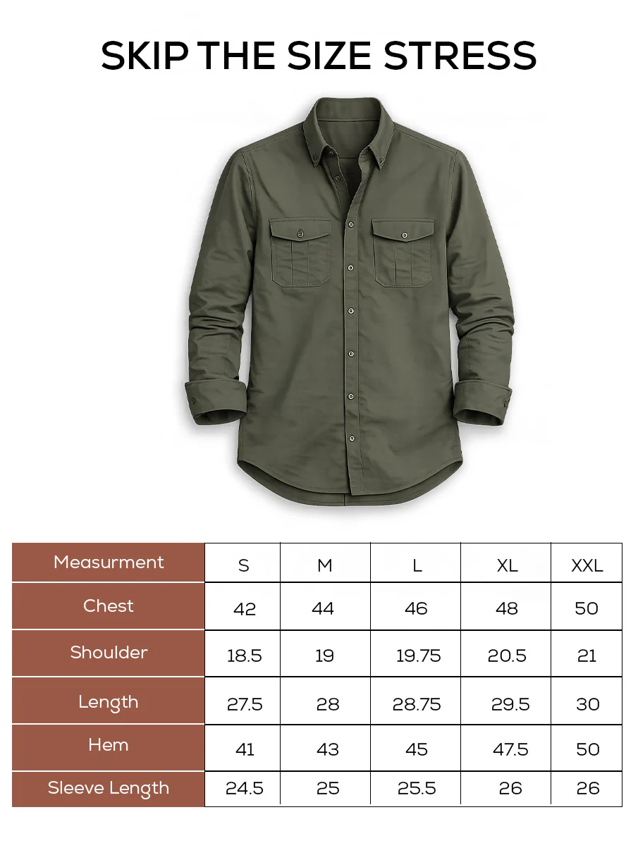 Full Sleeve Safari Shirt – Olive Green - Image 5