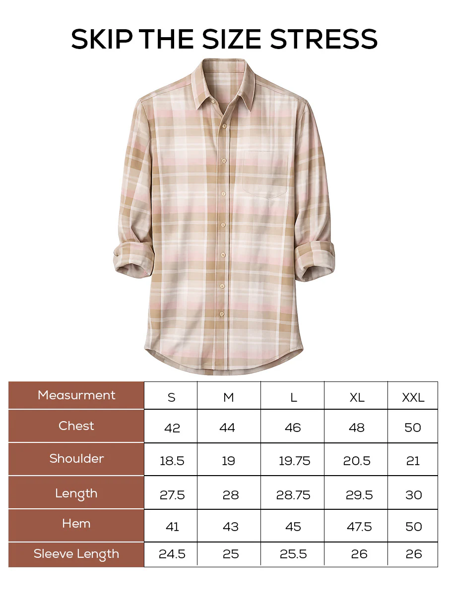 Beige Checked Collar Shirt - Image 5