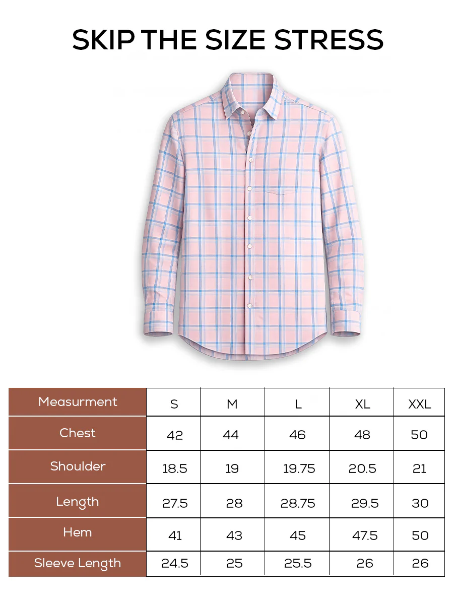 Pink Checked Cotton Shirt – Regular Fit, Full Sleeves - Image 5