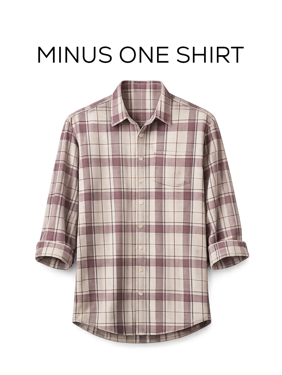 Pink Checkered Organic Cotton Shacket – Loose Fit, Full Sleeves - Image 2