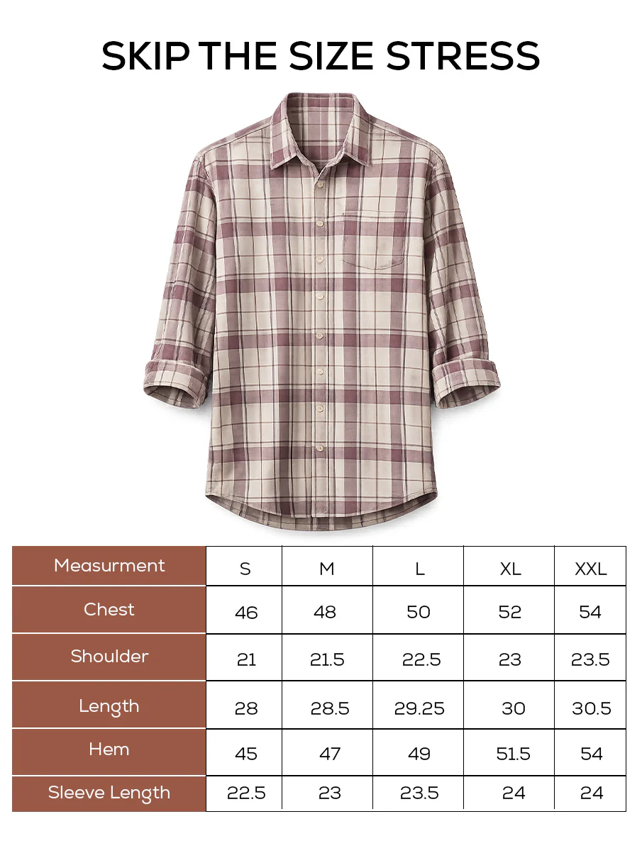 Pink Checkered Organic Cotton Shacket – Loose Fit, Full Sleeves - Image 5