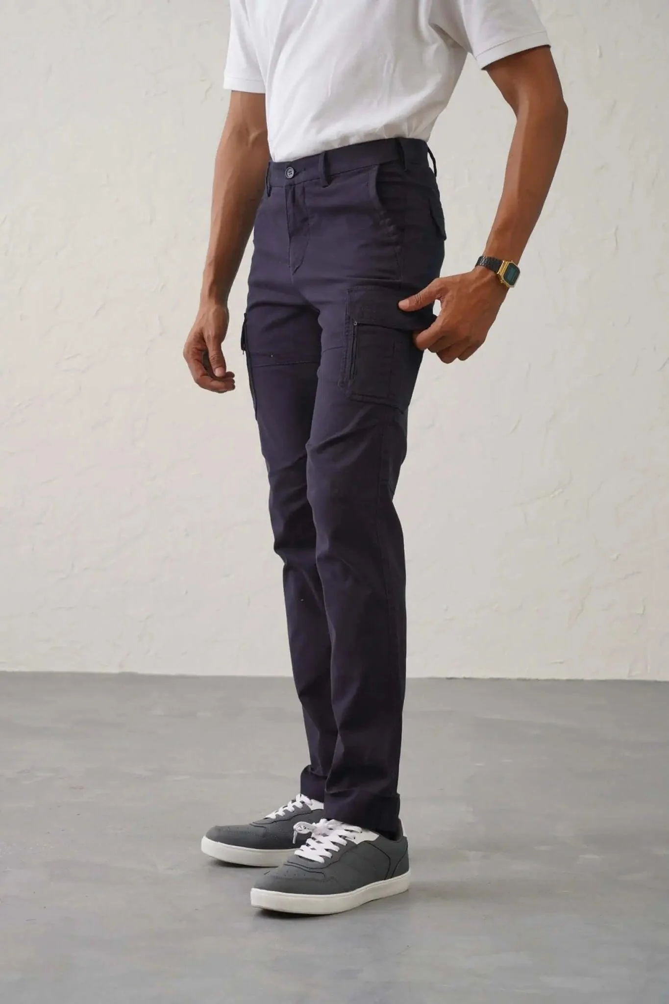 The Slim Fit Pro Cargo Pants - Navy - Image 9