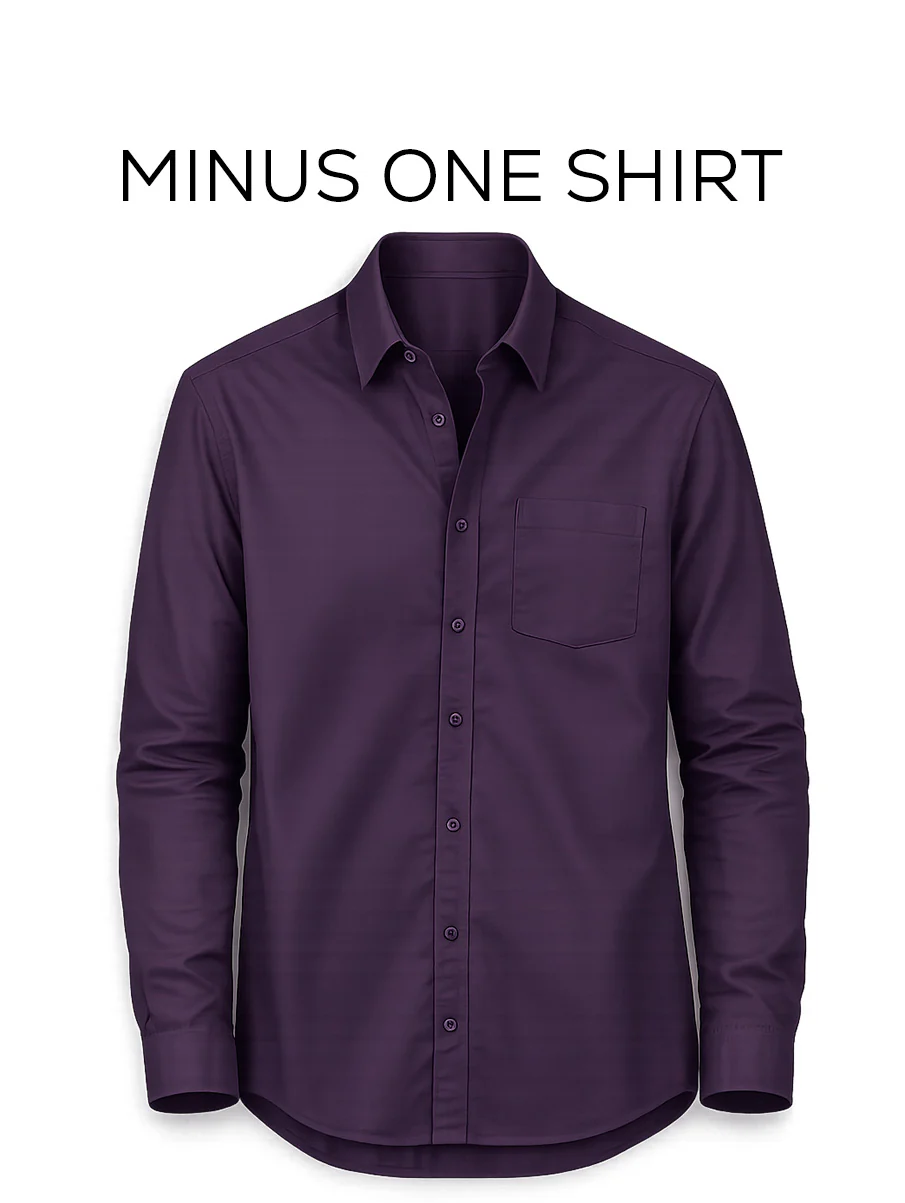 Purple Full Sleeve Cotton Shirt – Regular Fit - Image 2