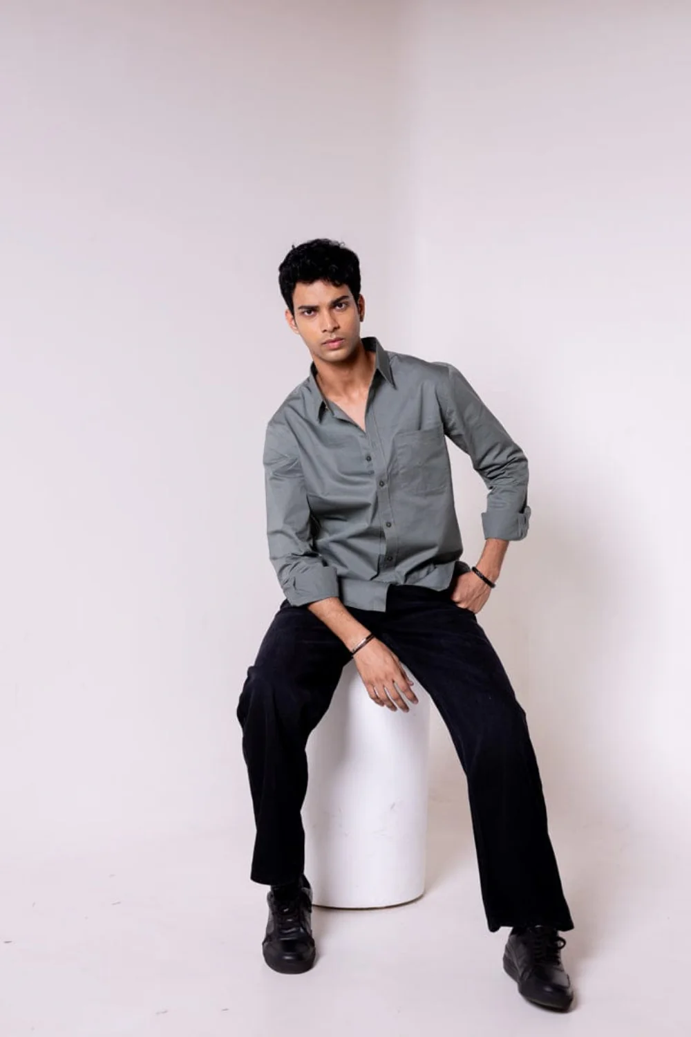 Regular Fit Sea Green Shirt