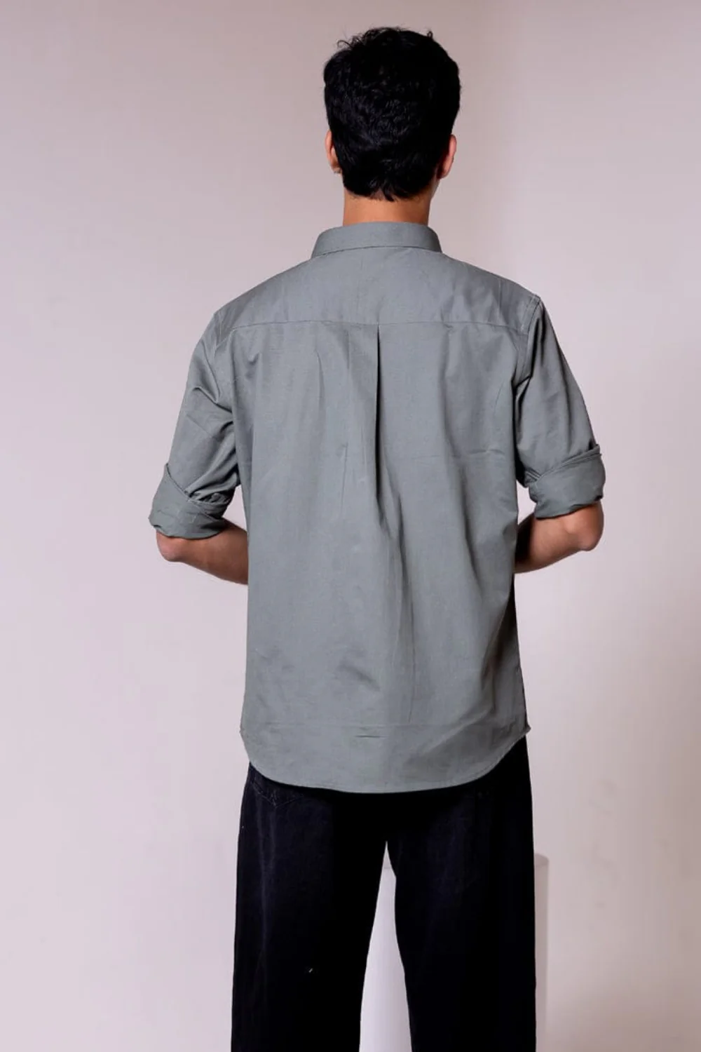 Regular Fit Sea Green Shirt - Image 5