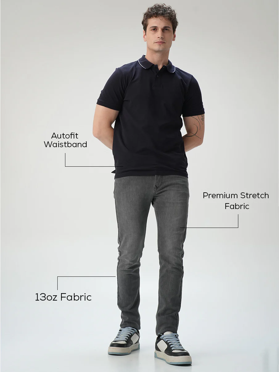 Skinny fit City Denim- London Grey - Image 4