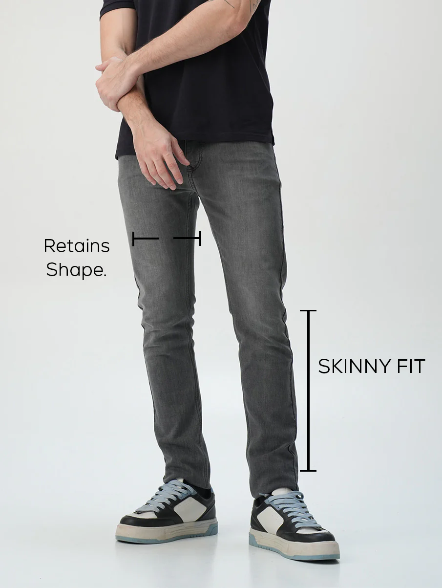 Skinny fit City Denim- London Grey - Image 6